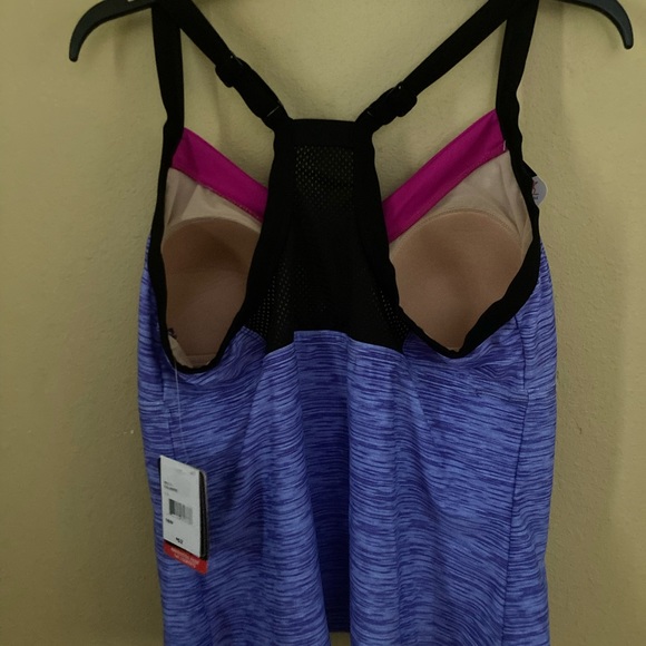 NWT 16W Tankini Top ZeroXposur Swimwear UPF 30 Sun Protection - Picture 2 of 6